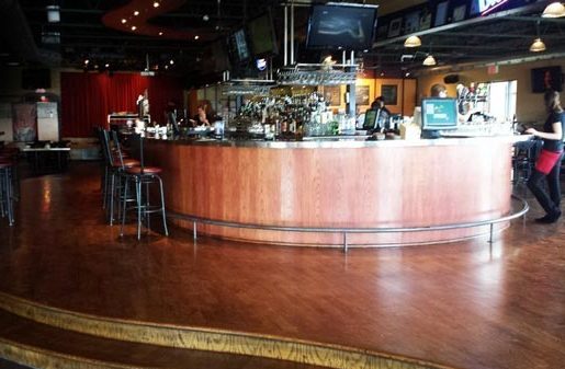 resto bar hardwood floor stain refinishing picture